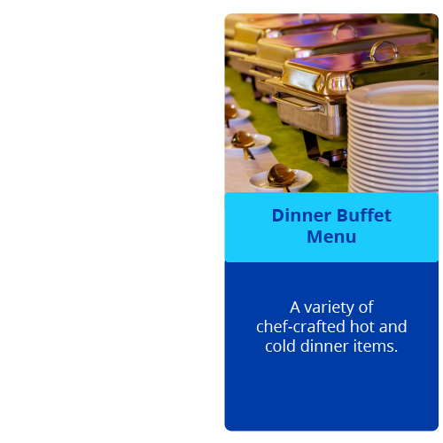 Dinner buffet menu
